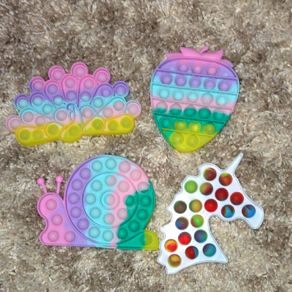 Colorful Pop It Fidget Toy Set Of 4